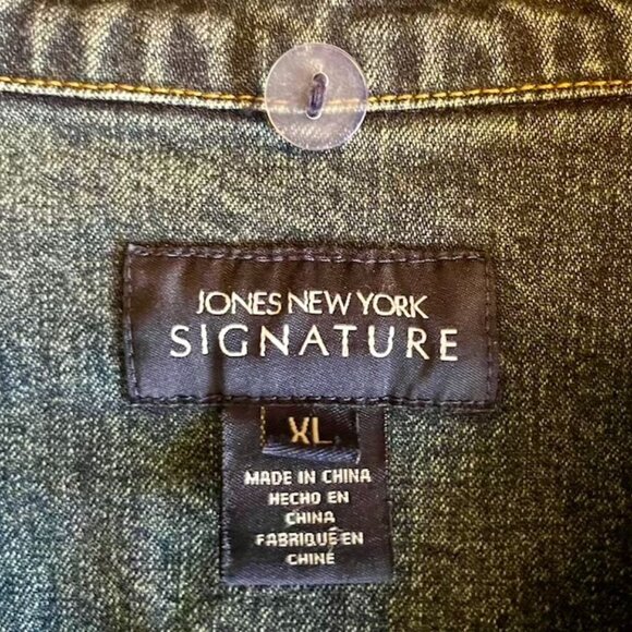 Jones New York Signature Denim Jacket Size XL - Picture 4 of 14